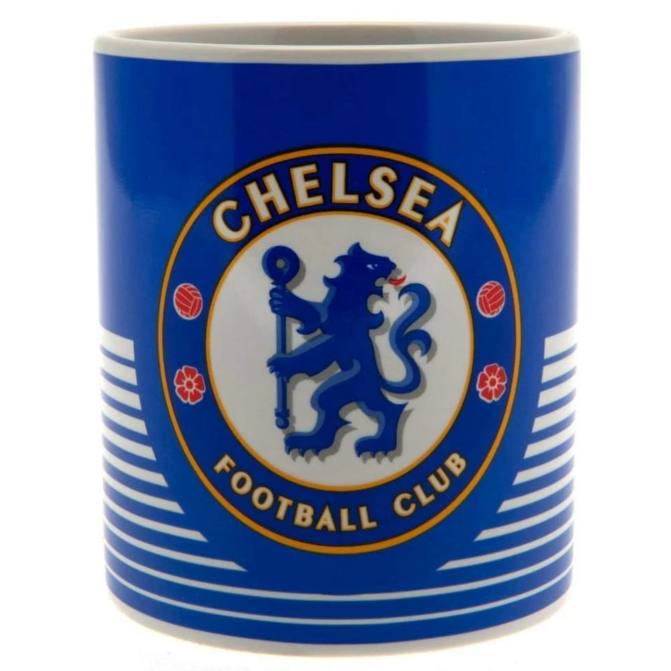 image 1 of Chelsea FC Linear Mug - Blue/White - One Size