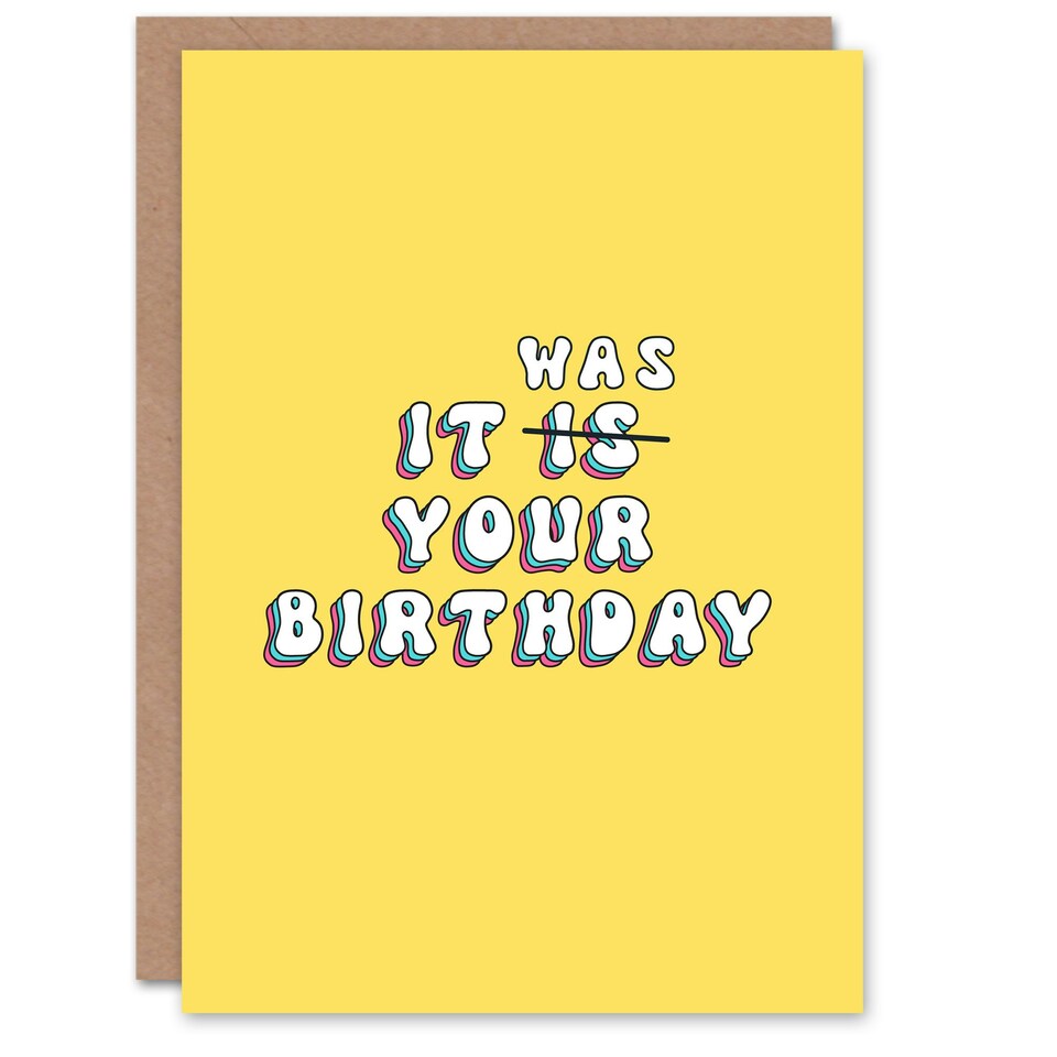 image 1 of Belated Correction Fun Joke Her Funny Birthday Card