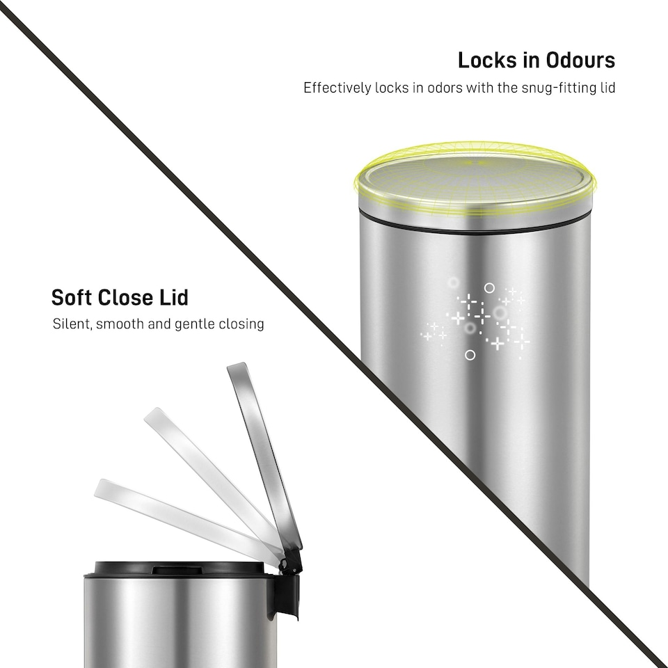 image 1 of Eva Pedal Bin 30L Chrome
