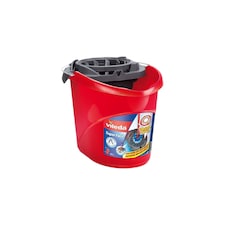 Vileda Supermocio Bucket and Torsion Wringer Red Mop Bucket Durable Plastic Easy Water Extraction for Home Cleaning