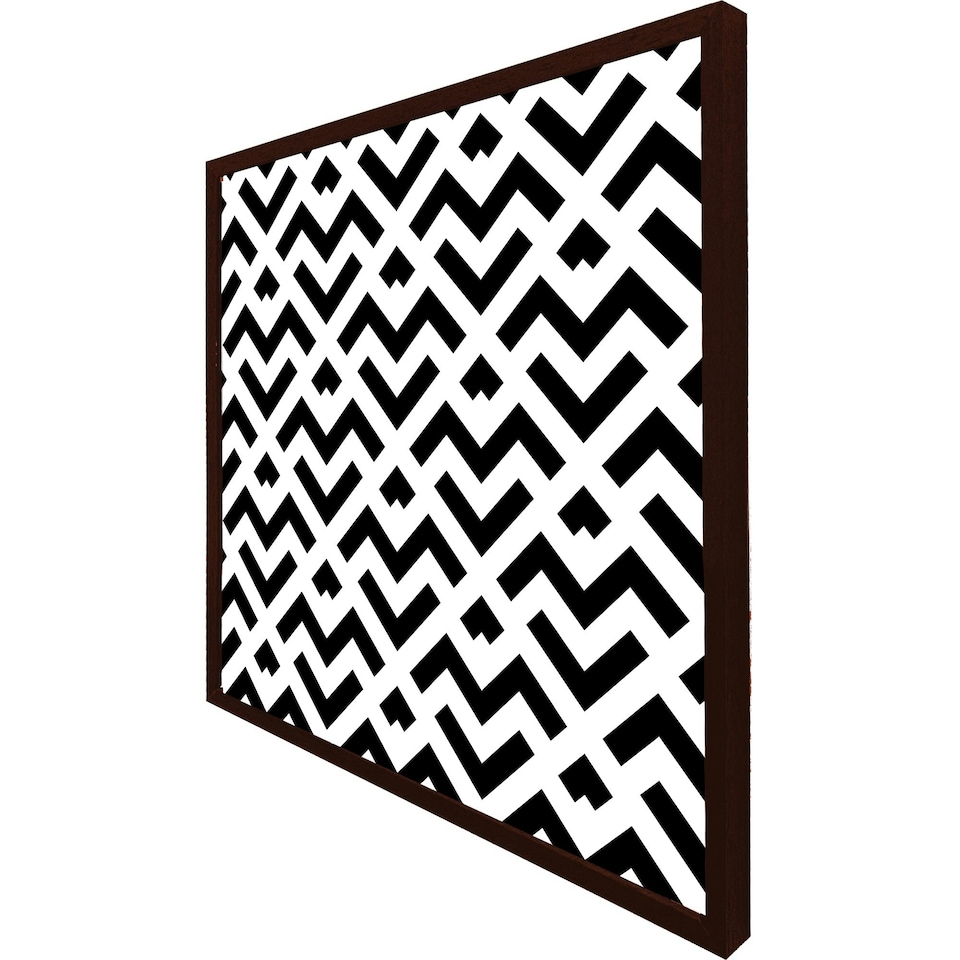 image 1 of Black & white geometric (Picture Frame) White | XS