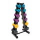 image 1 of Neoprene Dumbbells Set with Rack