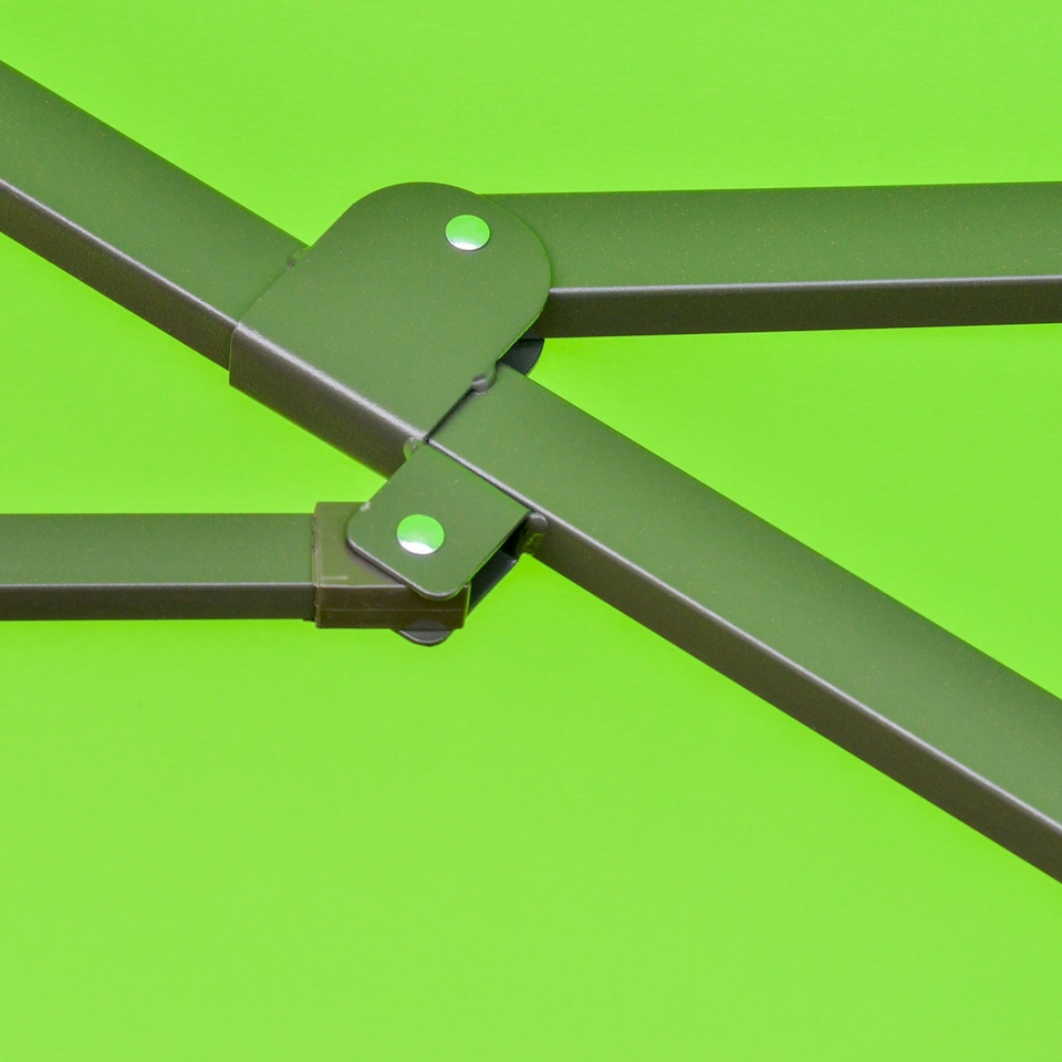 image 1 of Outsunny 4.6m Garden Parasol Double-Sided Sun Umbrella Patio Market Shelter Canopy Shade Outdoor with Cross Base – Green