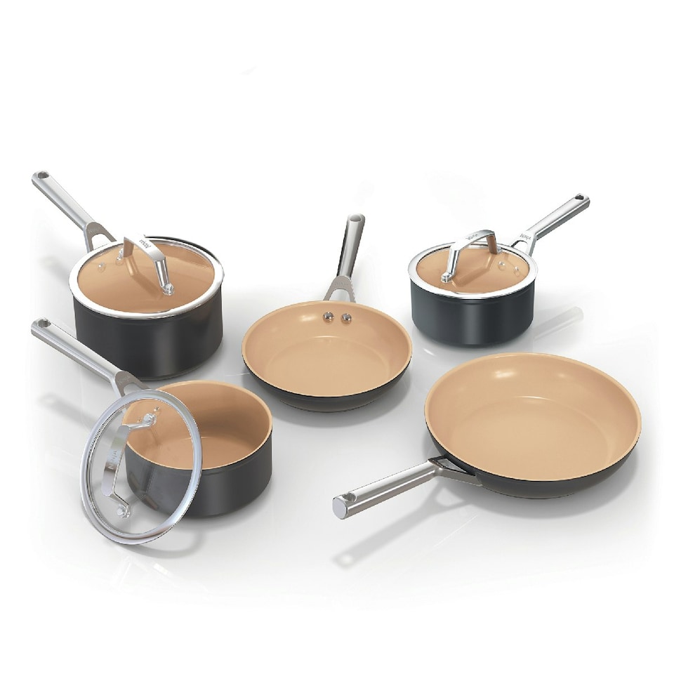 image 1 of Ninja Extended Life Ceramic 5 Piece Frying Pan and Saucepan Set CW95000UK