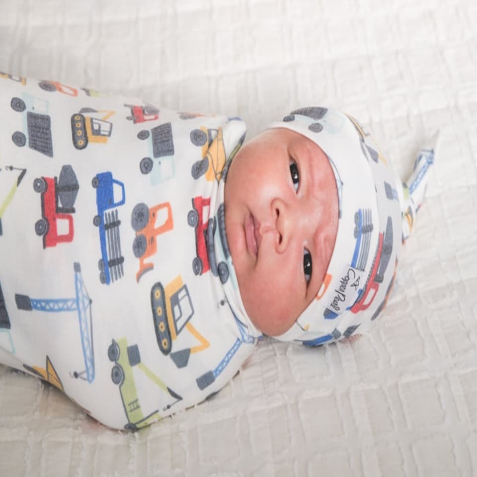 image 1 of Copper Pearl Knitted Swaddle Blanket Diesel