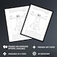 image 2 of Vitruvian Man Black and White da Vinci Vintage Huge Wall Art Poster Print 24X32"