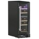 image 1 of HOMCOM 16 Bottle Dual Zone Built-in Wine Cooler Fridge with Glass Door 