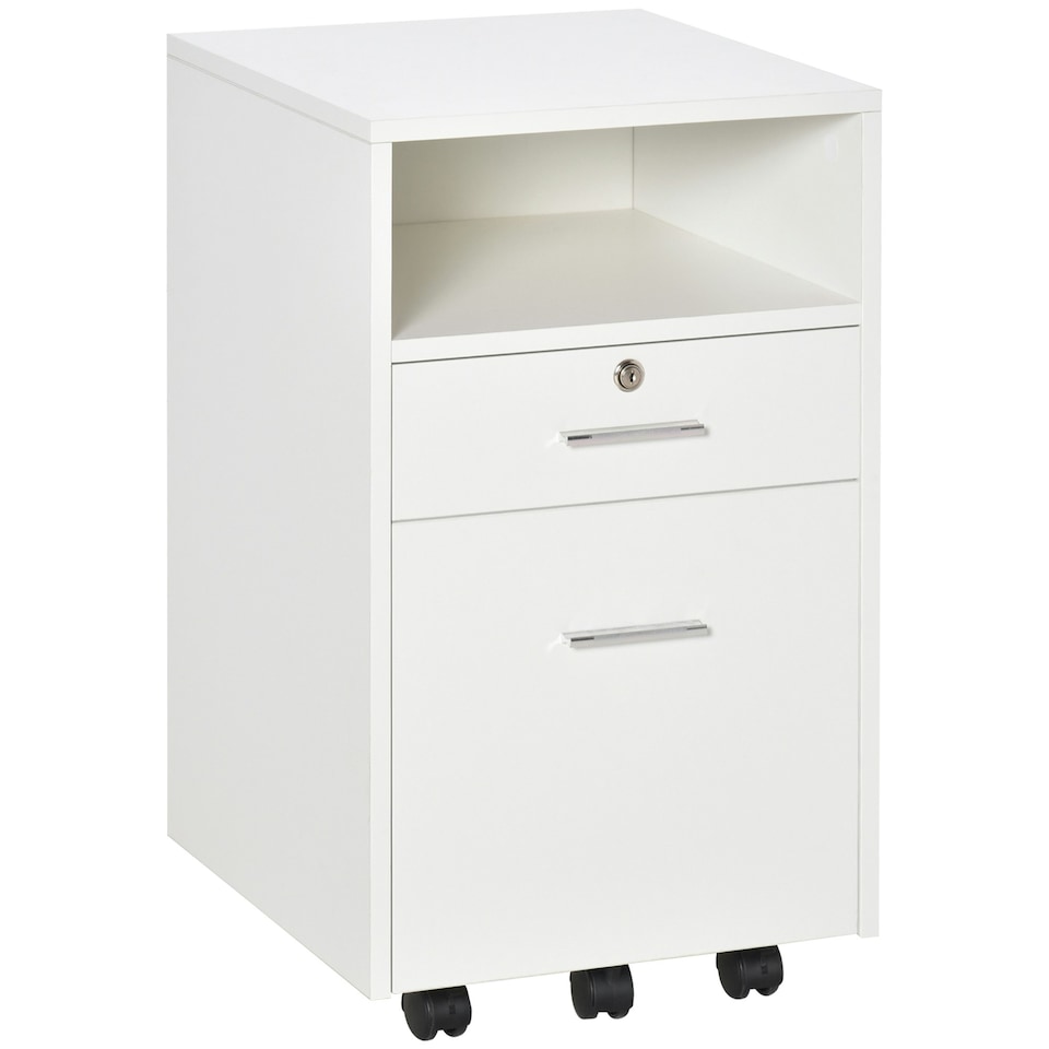 image 1 of Vinsetto Mobile File Cabinet Lockable Documents Storage w/ 5 Wheels Black