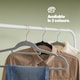 image 8 of 50pc Velvet Hangers Black