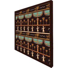 Orange & black hieroglyphs (Picture Frame) Brown | M