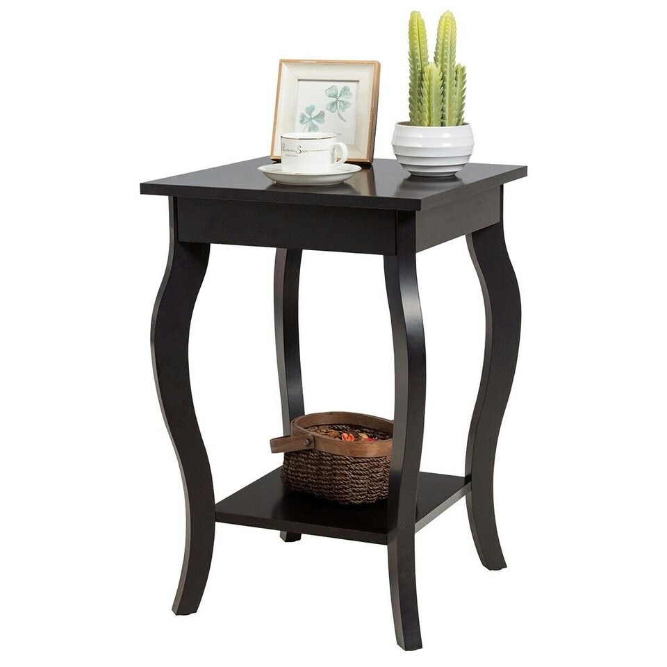 image 1 of COSTWAY End Table Living Room Accent Table Sofa Side Table Brown