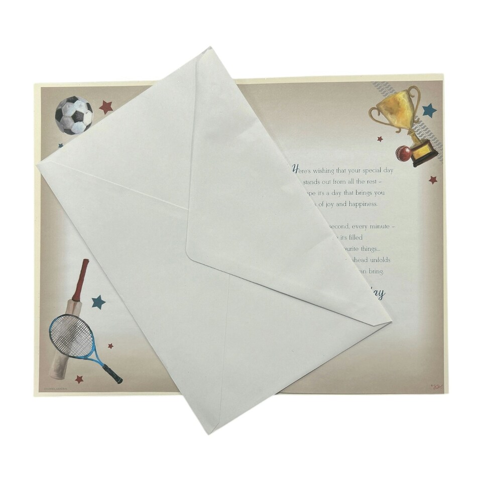 image 1 of Age 60 Male Sports Themed Design Birthday Card