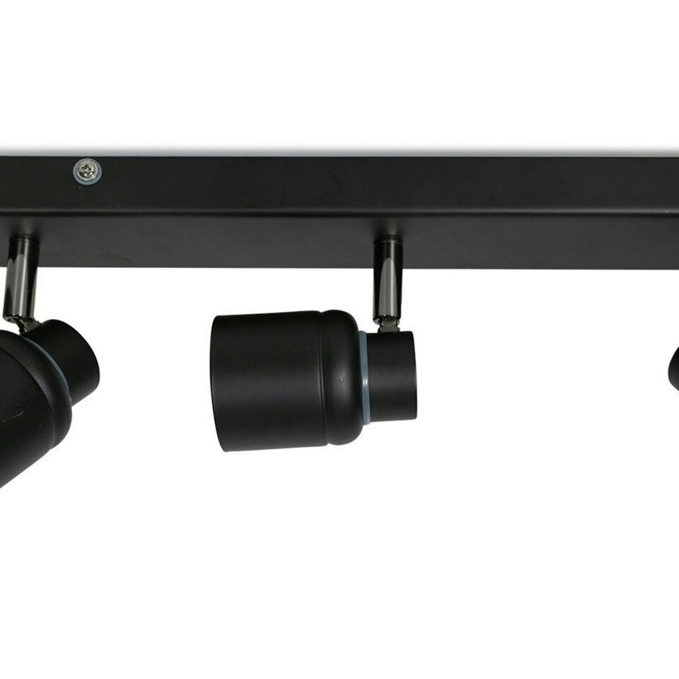 image 1 of ValueLights Benton Black IP44 Bar Bathroom Ceiling Light Black