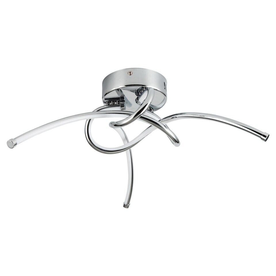 image 1 of Twist - Chrome LED Flush Ceiling Light | Chrome | 1