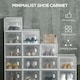 image 4 of HOMCOM 18PCS Stackable Clear Plastic Shoe Storage Box for UK/EU Size 8.5/43