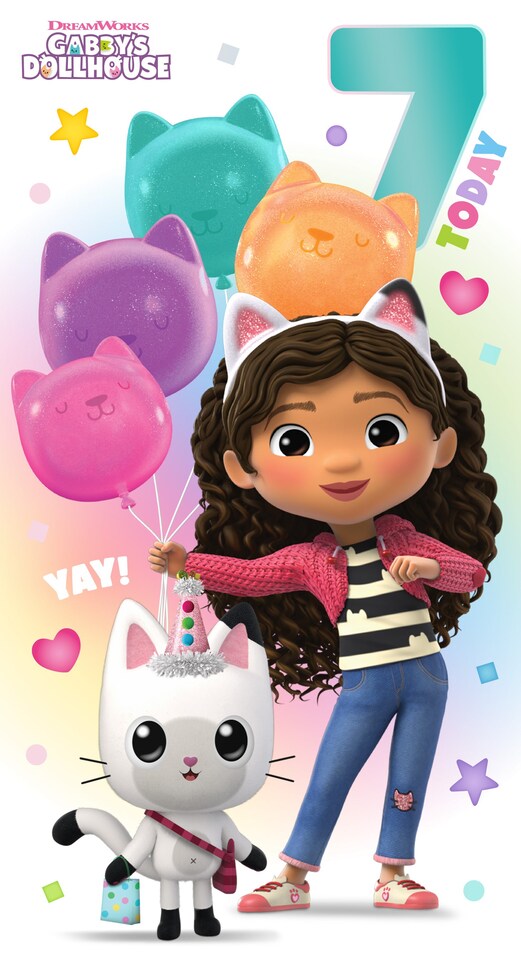 image 1 of Gabby's Dollhouse Age 7 Birthday Card