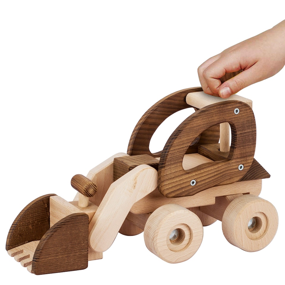 image 1 of Goki Nature Wooden Wheel Loader