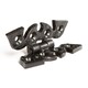 image 2 of Hammer & Tongs Ornate Cabinet Hinge - H75mm - Black | Black | Black