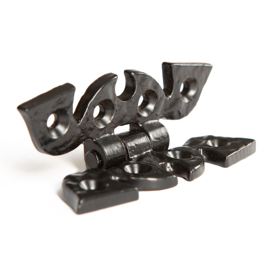 image 1 of Hammer & Tongs Ornate Cabinet Hinge - H75mm - Black | Black | Black