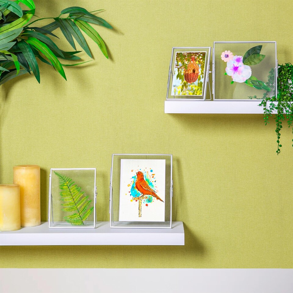 image 1 of Nicola Spring Standing Metal Photo Frame - 8" x 10" - Silver