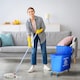 image 2 of HOMCOM 20L Compact Mop Bucket with Wringer on Wheels Black