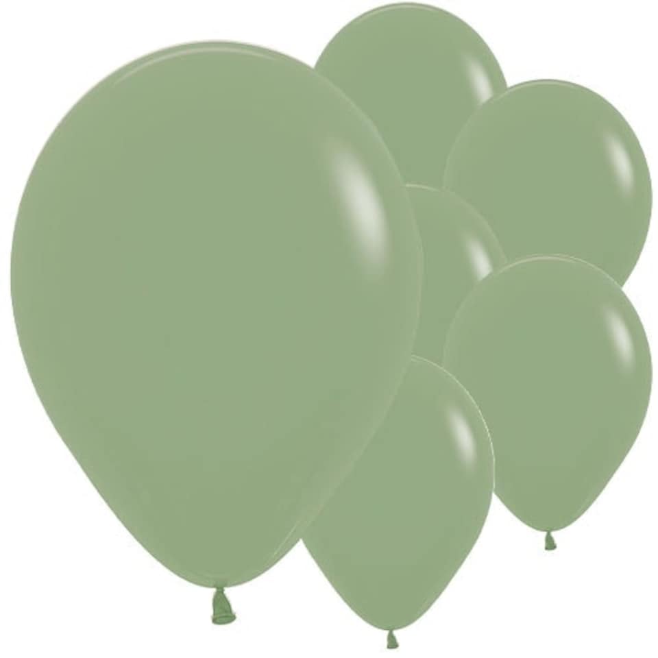 Fashion Green Eucalyptus Biodegradable Latex Balloons 30cm / 12 in - Pack of 50