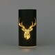image 4 of 22cm Christmas Decorated Vase - LED Black Glass Vase