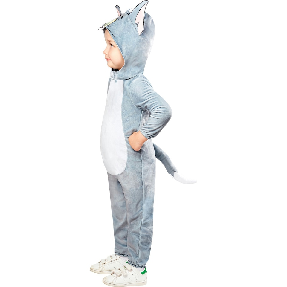 image 1 of Tom And Jerry Childrens/Kids Tom Costume - Grey/White/Black - 4-5 Years 4