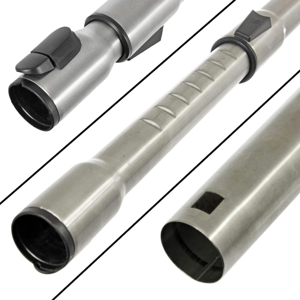 image 1 of SPARES2GO Telescopic Rod for Miele C2 C3 Cat & Dog S2111 S4000 S5000 S7000 Tool Kit 35mm Black