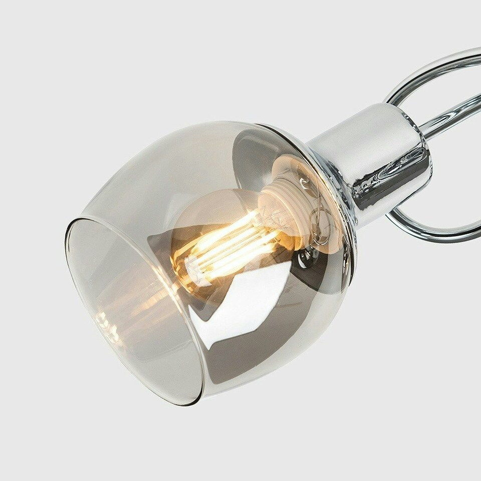 image 1 of ValueLights Zarah 3 Way Silver Ceiling Bar Light