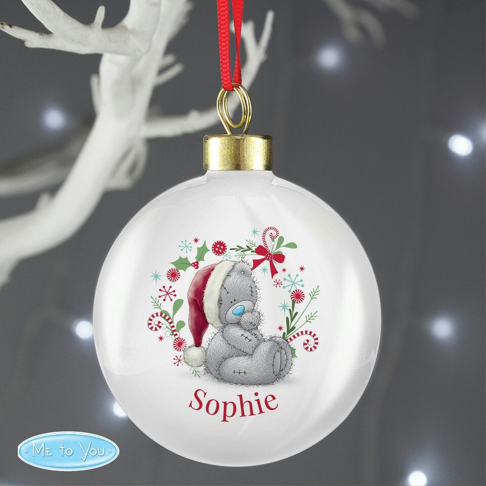 image 1 of Personalised Me To You Christmas Bauble