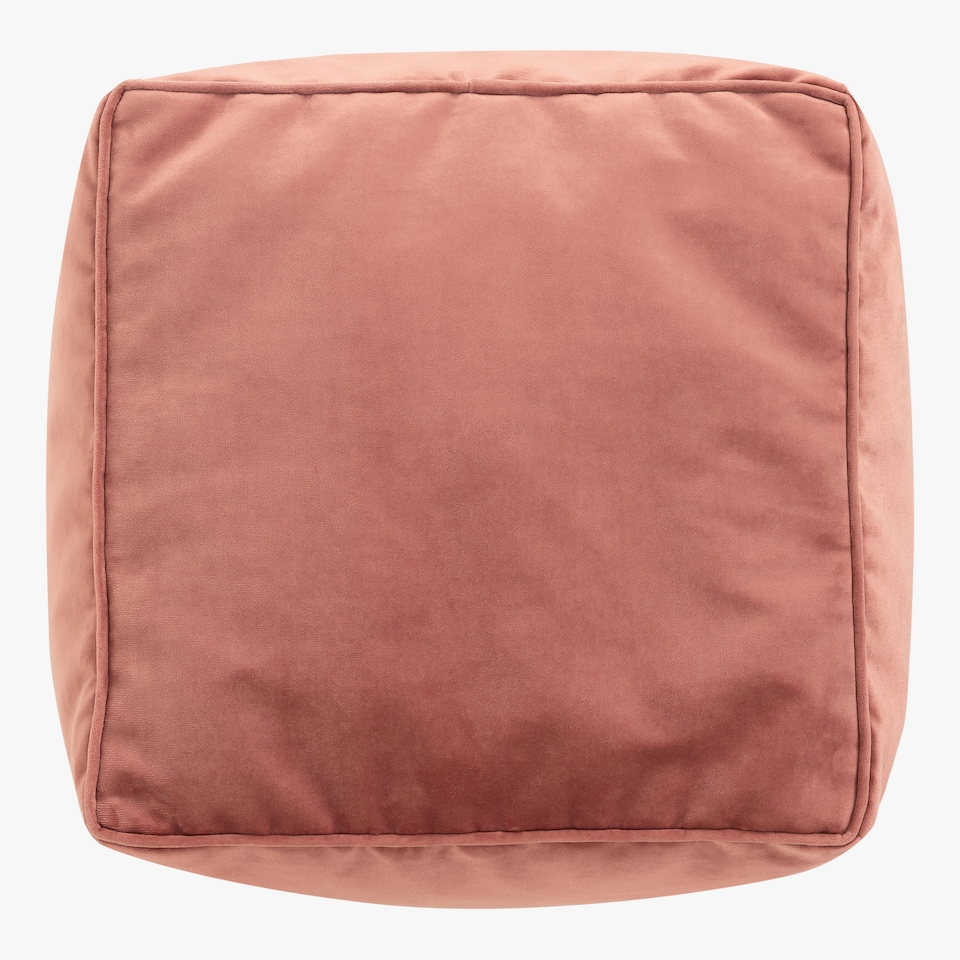 image 1 of Amara Velvet Bean Bag Pouffe Dusk Pink | Pink | Dusk Pink | 1