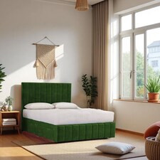 Paris Bed & Mattress, 2 Drawers Same Side & 24"Headboard+12"Footboard