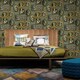 image 2 of Holden Décor Regal Beasts Wallpaper - Sage Green/Multicoloured - 10m x 53cm Green