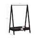 image 3 of Junior Vida Kids Bedroom Furniture Space Saving Foldable Clothing Rack - Black