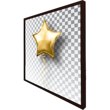 Golden star balloon (Picture Frame) Brown | L