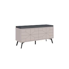 Decortie Dune Shoe Storage Bench 107x35x55cm Mocha Grey