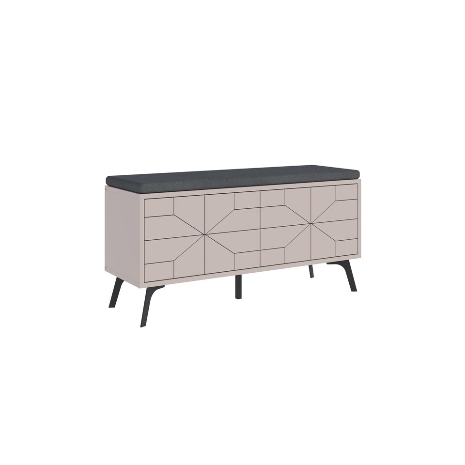 image 1 of Decortie Dune Shoe Storage Bench 107x35x55cm Mocha Grey