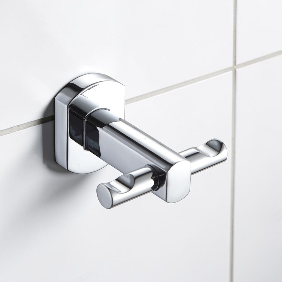image 1 of Showerdrape Admiralty Chrome Wall Mounted Robe Hook | Silver | 1