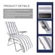 image 5 of Groundlevel Garden Lounge Recliner Chair with Striped Cushion | Grey | Grey