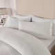 image 3 of OHS Ruffled Frill Edge Duvet Cover and Pillowcase Bedding Set, King - White