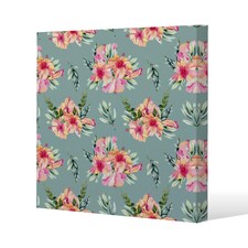 Pink Flowers (Canvas Print) 77 x 77 x 4cm