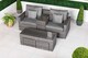 image 3 of Havana 2 Seat Modular Sofa Rattan Garden Balcony Furniture Set Outdoor Drinks Cooler Table, Coffee Table & Stools | Grey | Grey | Two Seater