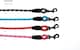 image 3 of Dog Rope Lead With Reflective Stitching and Padded Handle - Size & Colour Options - Lightweight - 1m Length / Red