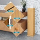 image 7 of COSTWAY Compact Toilet Tissue Storage Tower Toilet Natural