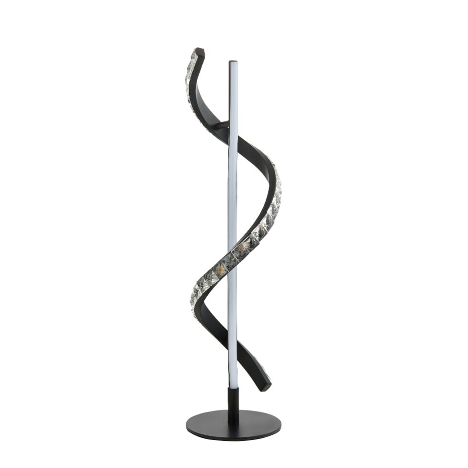 image 1 of Pagazzi Hyde Matte Black And Crystal LED Table Lamp