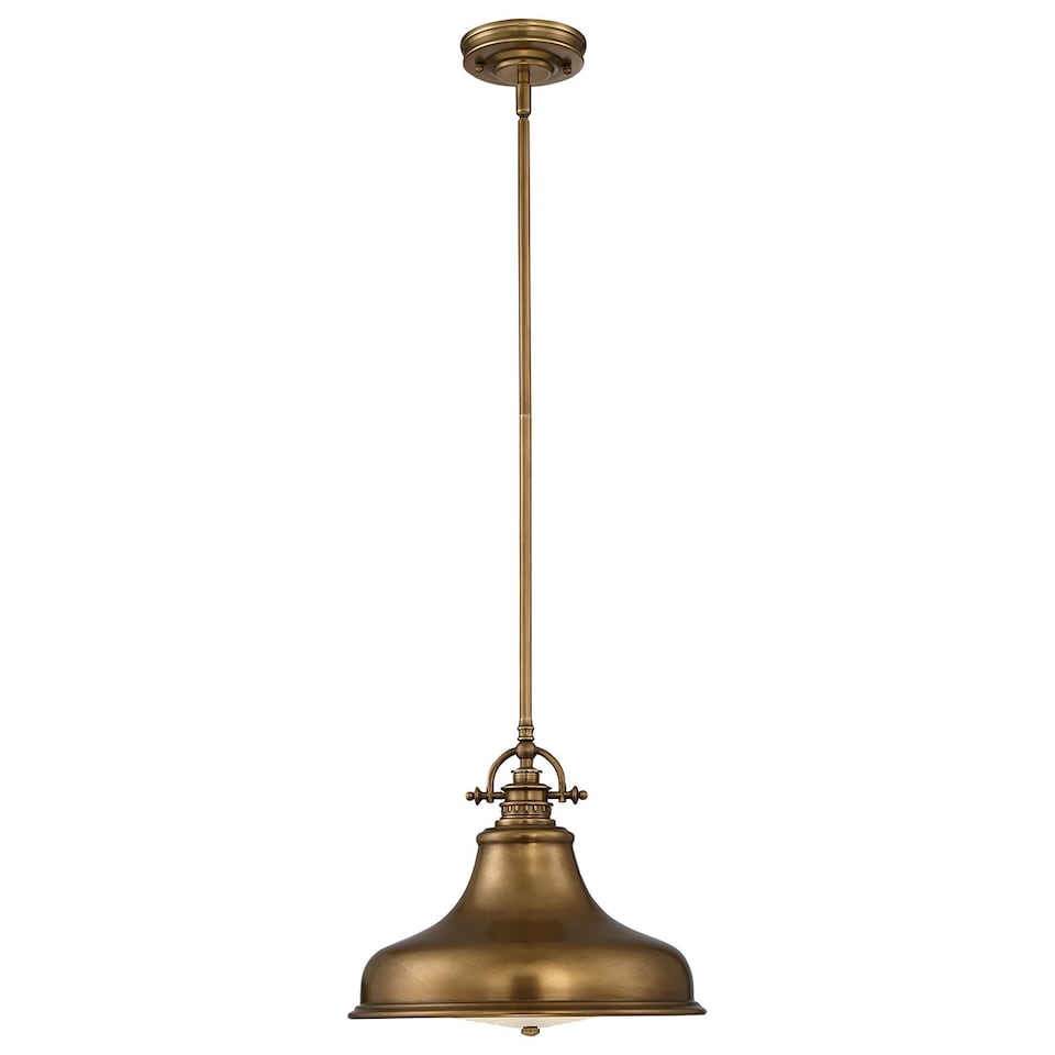 image 1 of Emery 1 Light Dome Ceiling Pendant Weathered brass, E27