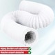 image 4 of SPARES2GO Vent Hose for Baumatic Cooker Hood Extractor PVC Aluminium Foil Insulated Duct Outlet Pipe (6" x 2.5m)