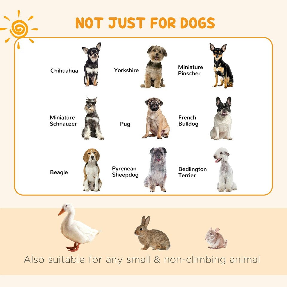 image 1 of PawHut 24" Pet Dog Playpen, Puppy Cage, Eight-Panel Metal Fence, Run, Garden