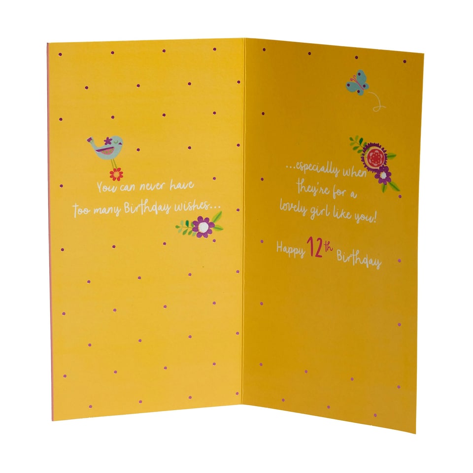 image 1 of 12th Birthday Card - Birds
